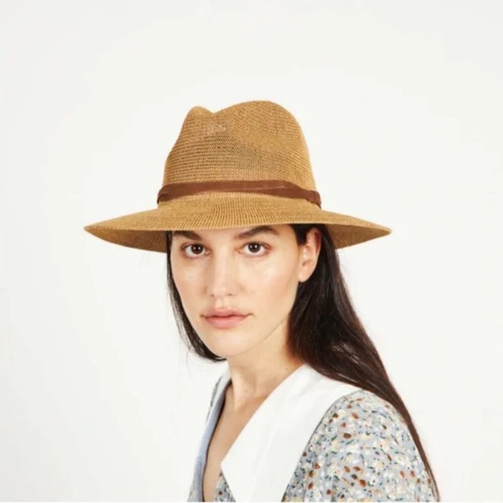 Wyeth Sedona Straw Woven Fedora Panama Hat